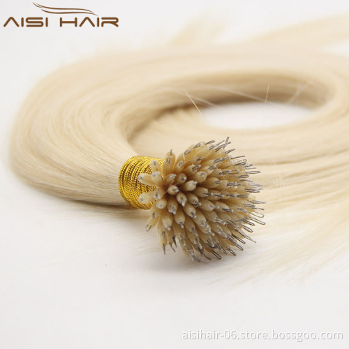 Aisi Hair 100% Cheap Indian Human Hair Bundles Nano Ring Hair Extensions